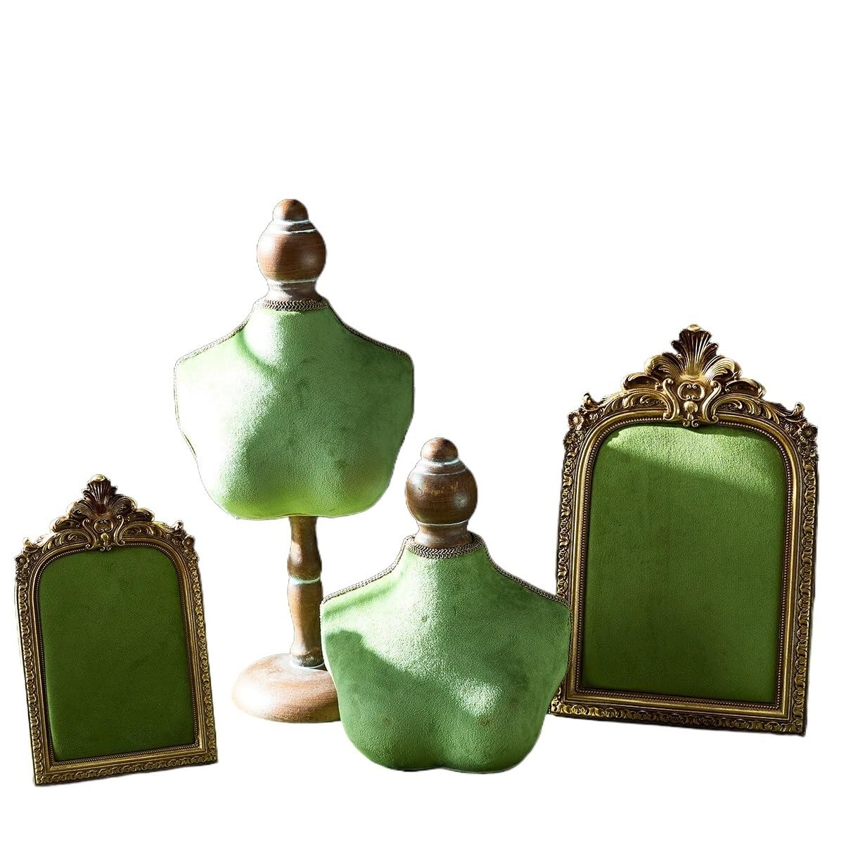 CJHFR472SG Jewelry Organizer Stands Vintage velvet frame jewelry display stand earrings rings photography Jewelry Display Stand(Small)