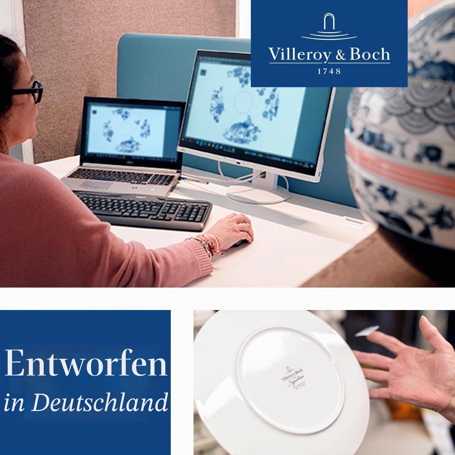 Villeroy & Boch - For Me Dinner Set 8 teilig Weiß, Spülmaschinenfest, Mikrowellensicher, mit Speisetellern und Suppentellern, Geschirr, Geschirrset, Teller Set, Service, Premium Porzellan