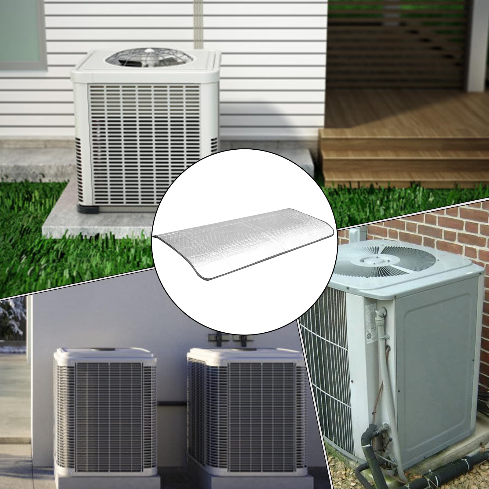 Coperture per Condizionatori Esterni, Copertura Impermeabile per Esterno Montaggio Semplice con Isolamento Termico, Protezione Impermeabile Pioggia Con Magnetica UV Ombreggiatura Per Inverno
