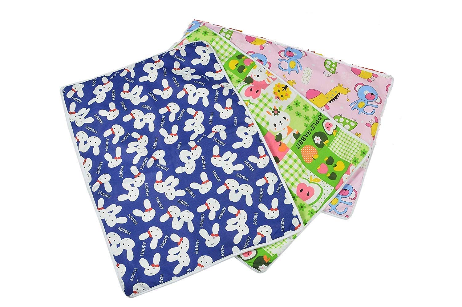 CUTEABLY Baby Diaper Changing mat Water Proof Sheet Plastic mat one Side Plastic mat Washable mat Diaper Changer (45 X60 CM, 0-12 Months) Combo of 3-image-40