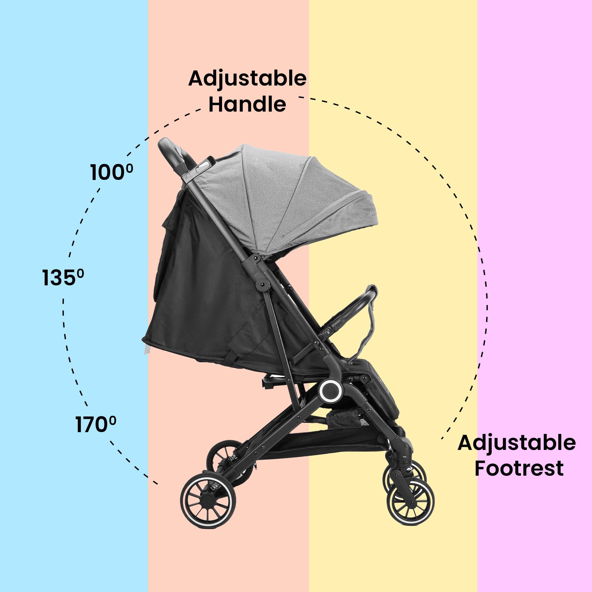Tinyberg Baby Stroller - Lightweight & Travel Friendly -5