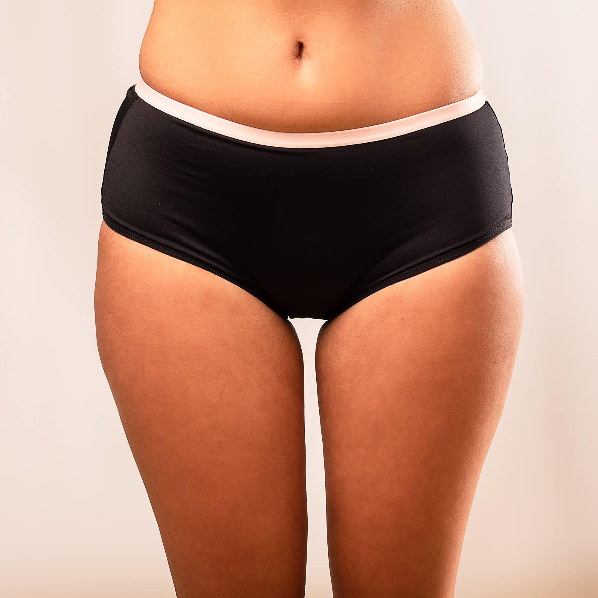 Olympe Organic Cotton Lining Brief Period Underwear | Medium/Heavy Absorbency | Menstrual Underwear | Period Panties | Washable & Eco-friendly Leak Proof Panties