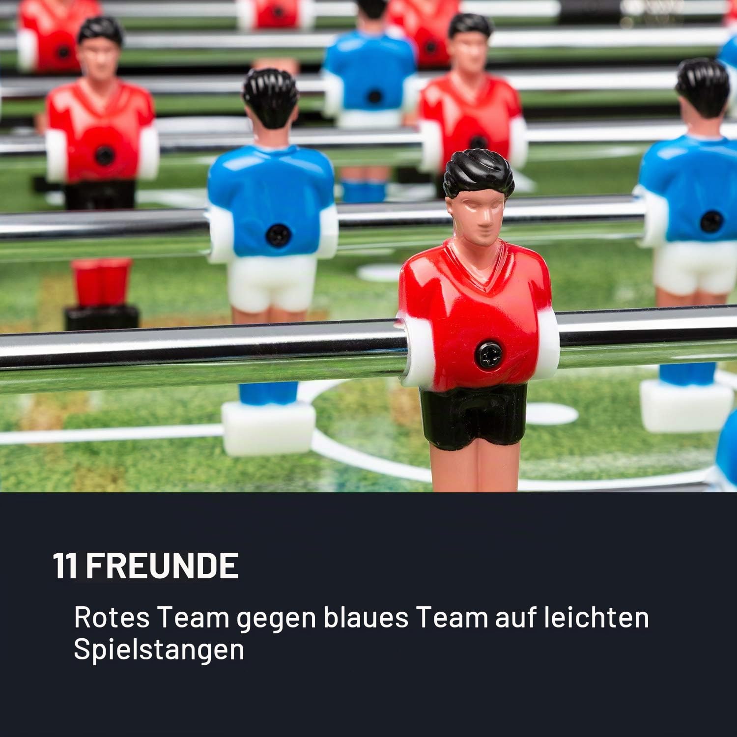 Klarfit Spin 2-in-1 Multifunktionstisch, Billardtisch 105 x 58 cm/grüne Bespannung, Tischkicker inklusive Spielzubehör, Spin-Funktion: drehbarer Tischl