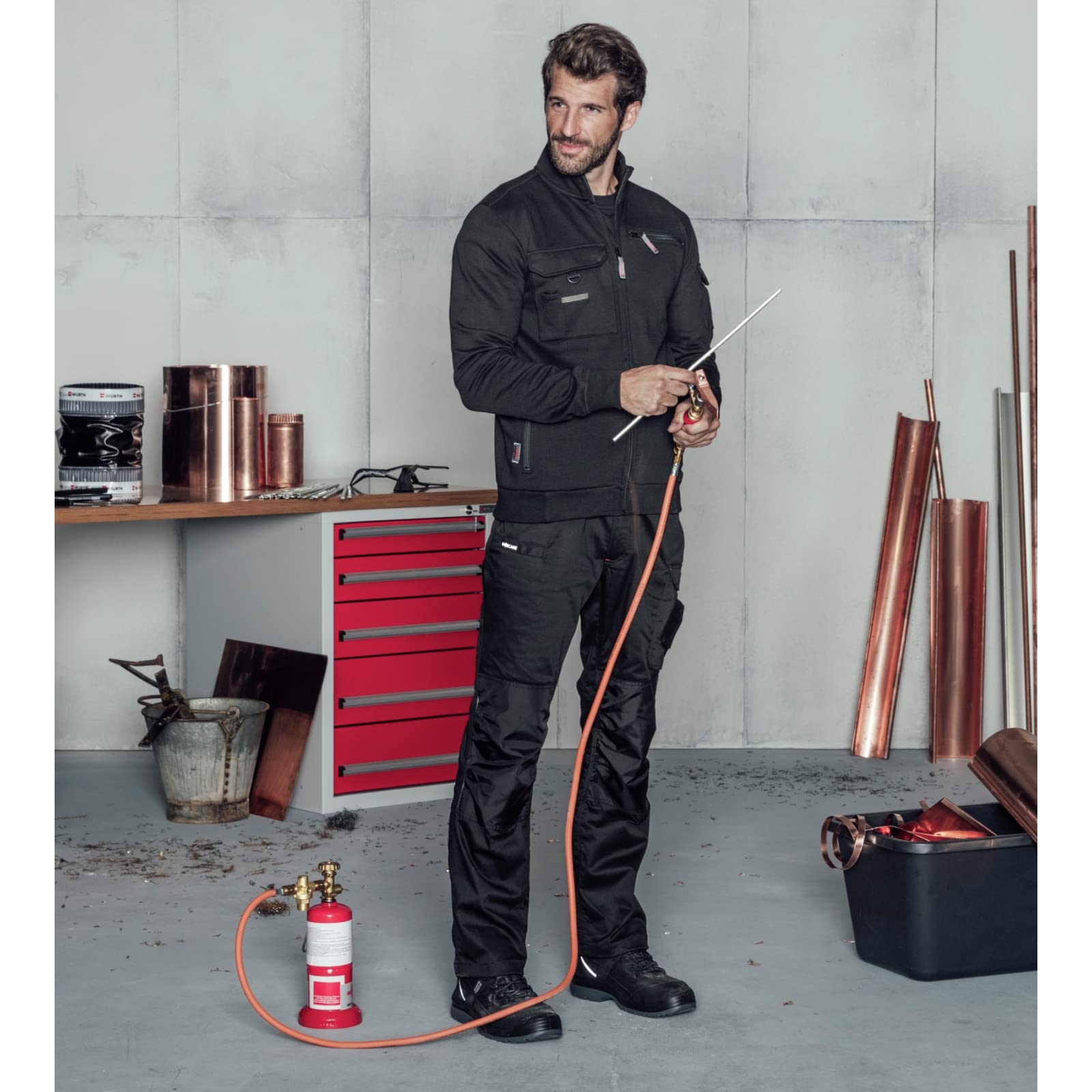 WÜRTH MODYF Felpa da lavoro fullzip Dynamic antracite uomo