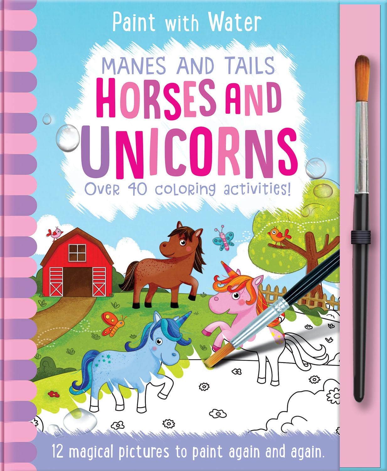 Manes and Tails - Horses and Unicorns (Paint with Water)