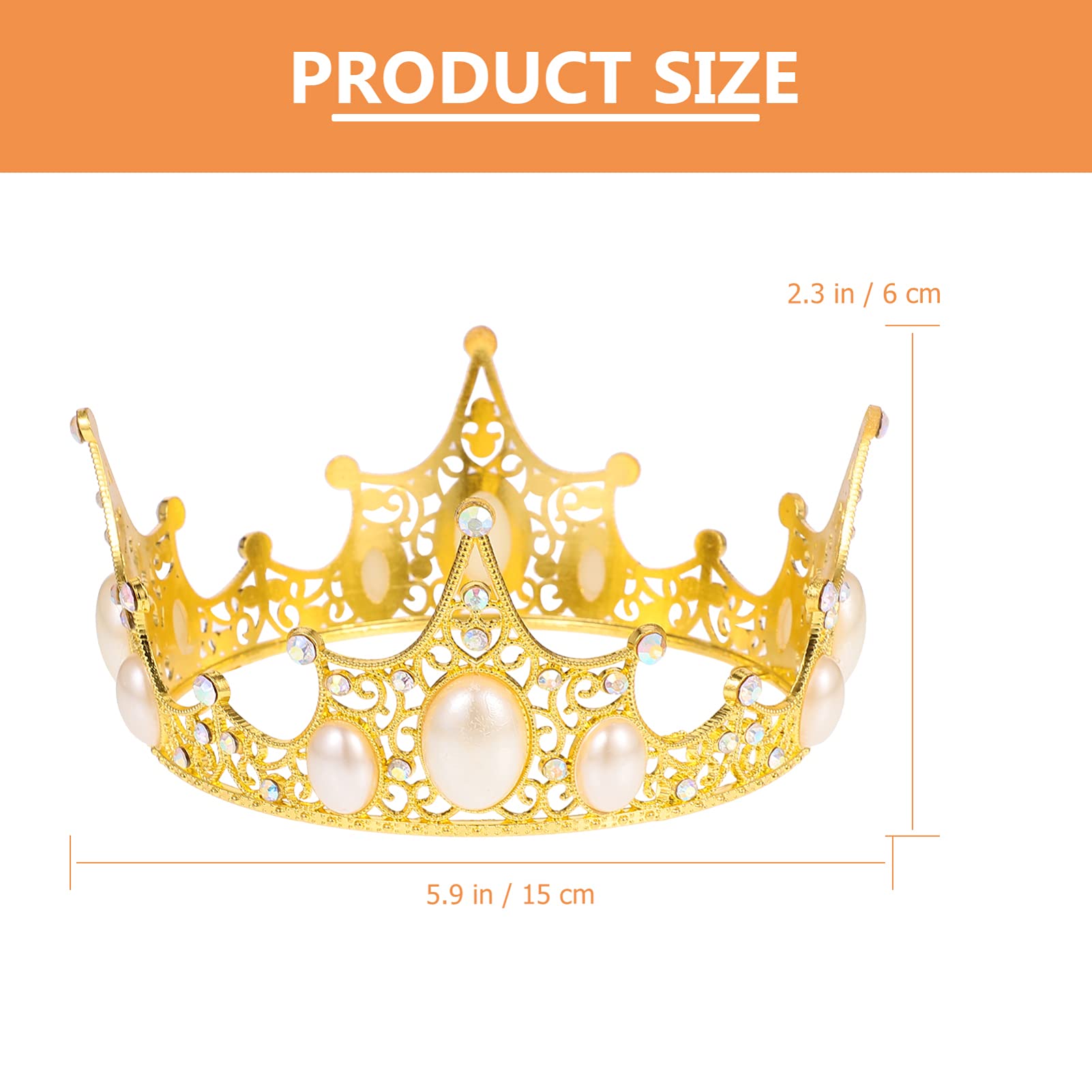 Didiseaon 3pezzi Crown Cake Topper Elegante per Decorazione Torte di Compleanno e Matrimonio Unico e Facile da Usare Resistente