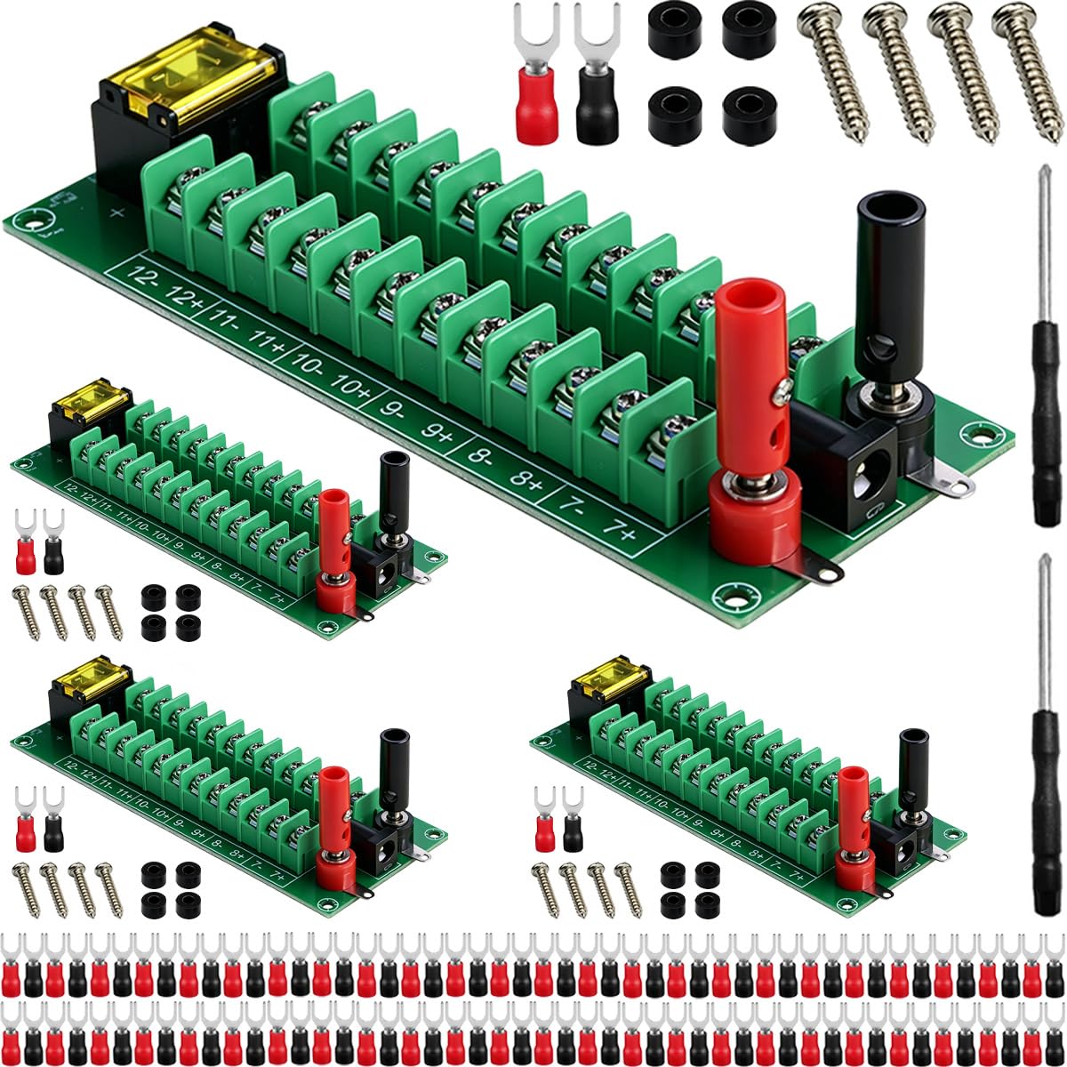 DAOKAI Power Distribution Module, 2x12 Terminal Block, 48V 20A, 4Set