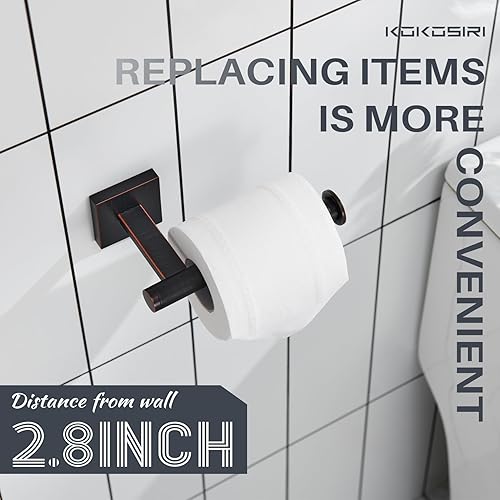 Vista 38 de KOKOSIRI Soporte de papel higiénico Dispensador de papel tisú para baño Portarrollos de baño Níquel cepillado Acero inoxidable B2005BR