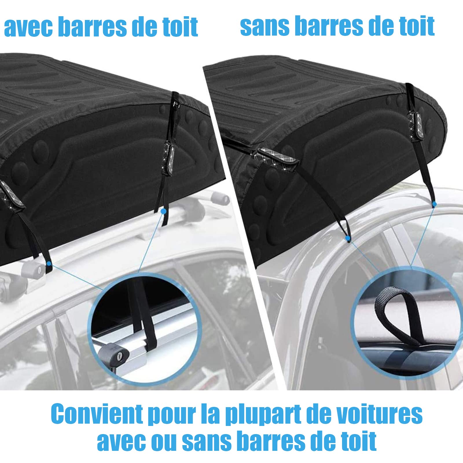 RELAX4LIFE Coffre de Toit Voiture 400L Pliable Imperméable