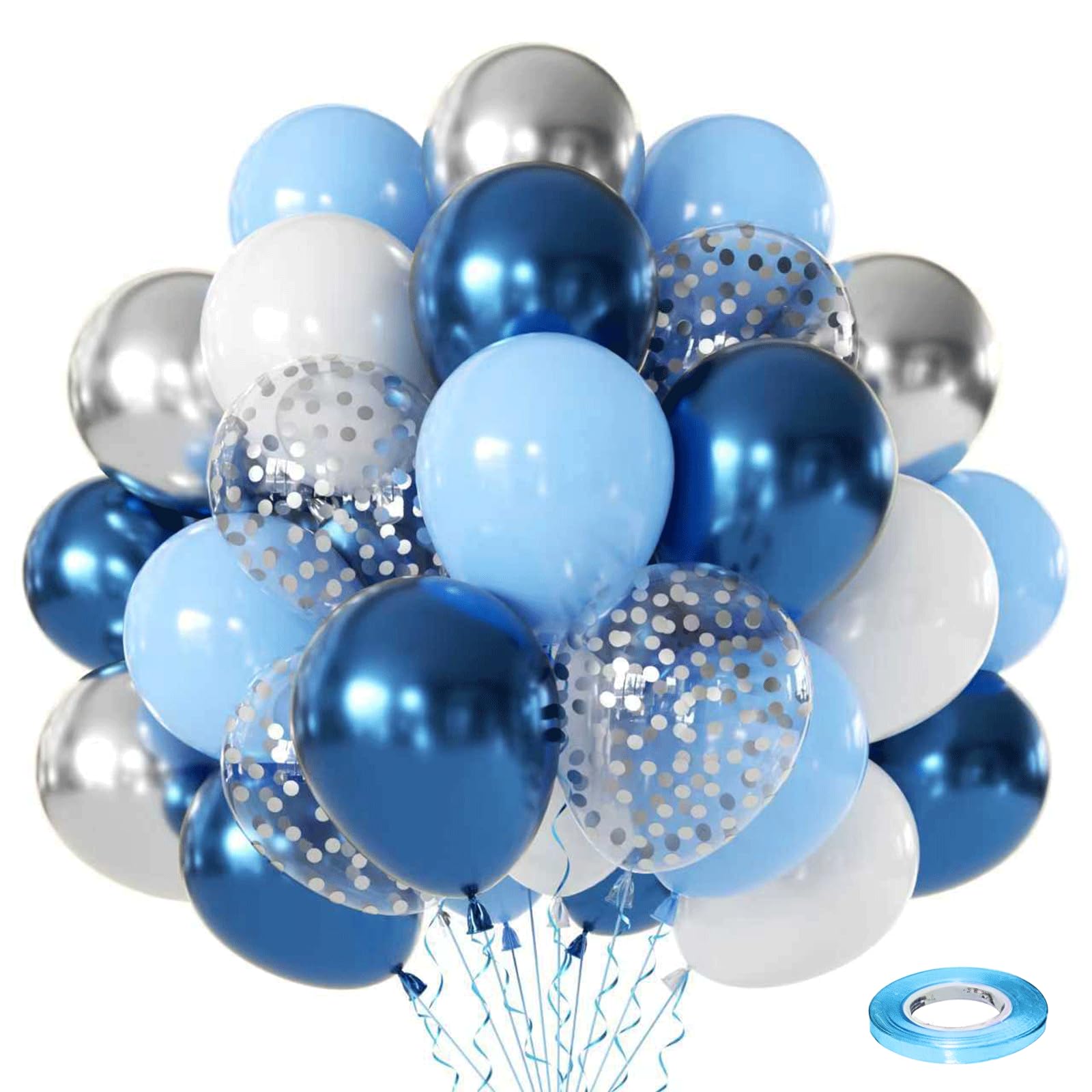 Black Gold Confetti Balloons - 50 Pack for Parties -12