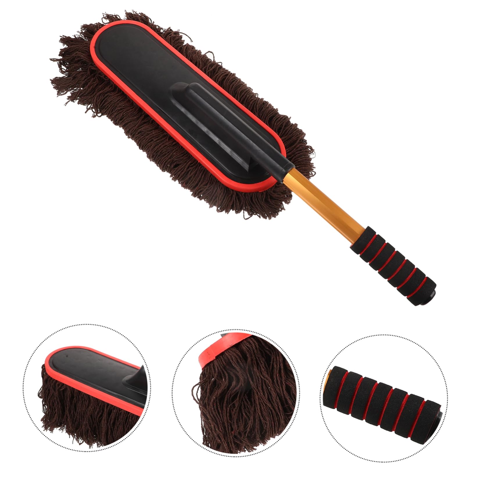 ULTECHNOVO 3pièces Brosse De Nettoyage De Voiture Rétractable Outil De Lavage Ergonomique pour Zones Difficiles Accès Brosse Douce pour Éliminer Saleté Et Résidus Accessoire Compact Et