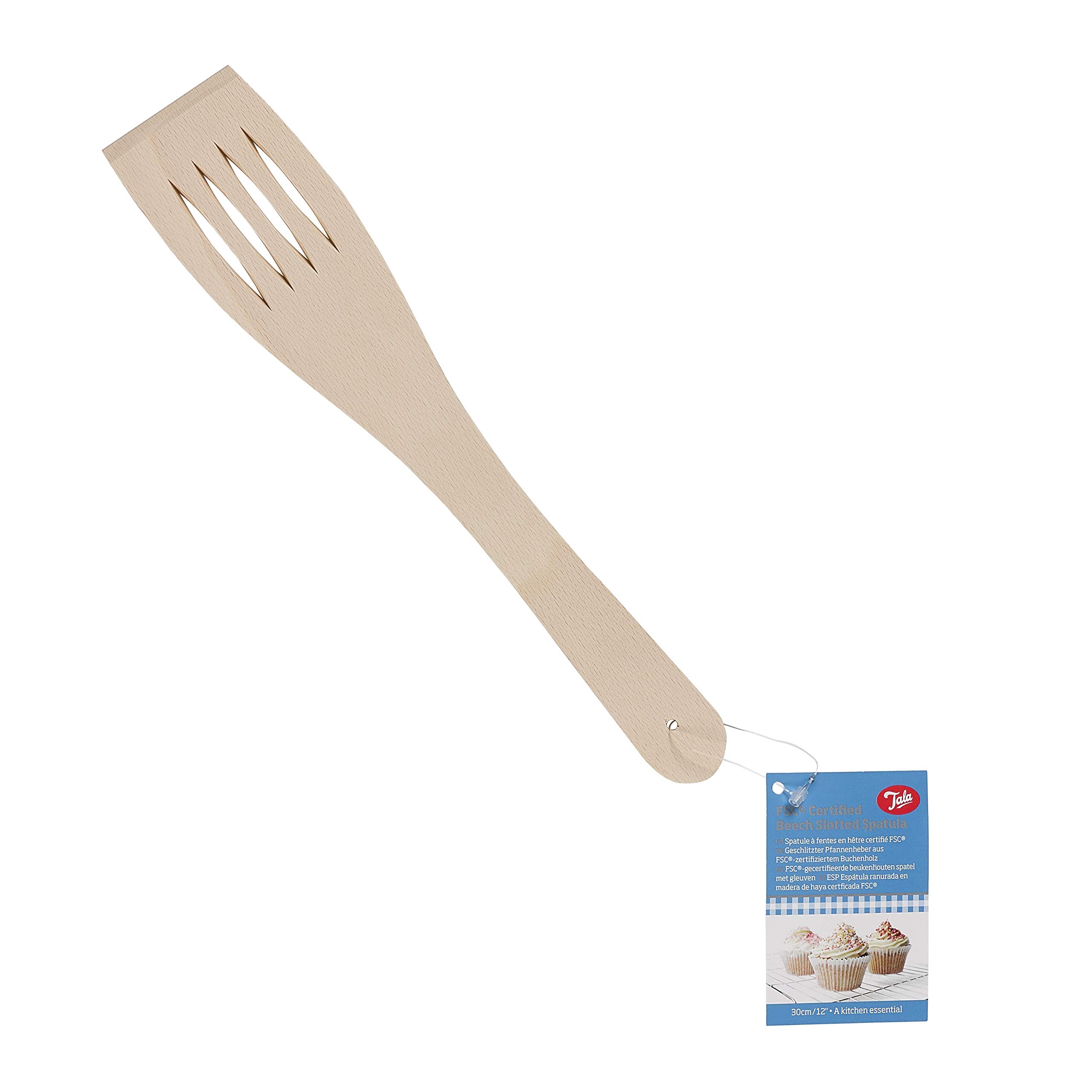 Tala FSC Certified Beechwood Slotted Spatula 30cm Beige 10A30310