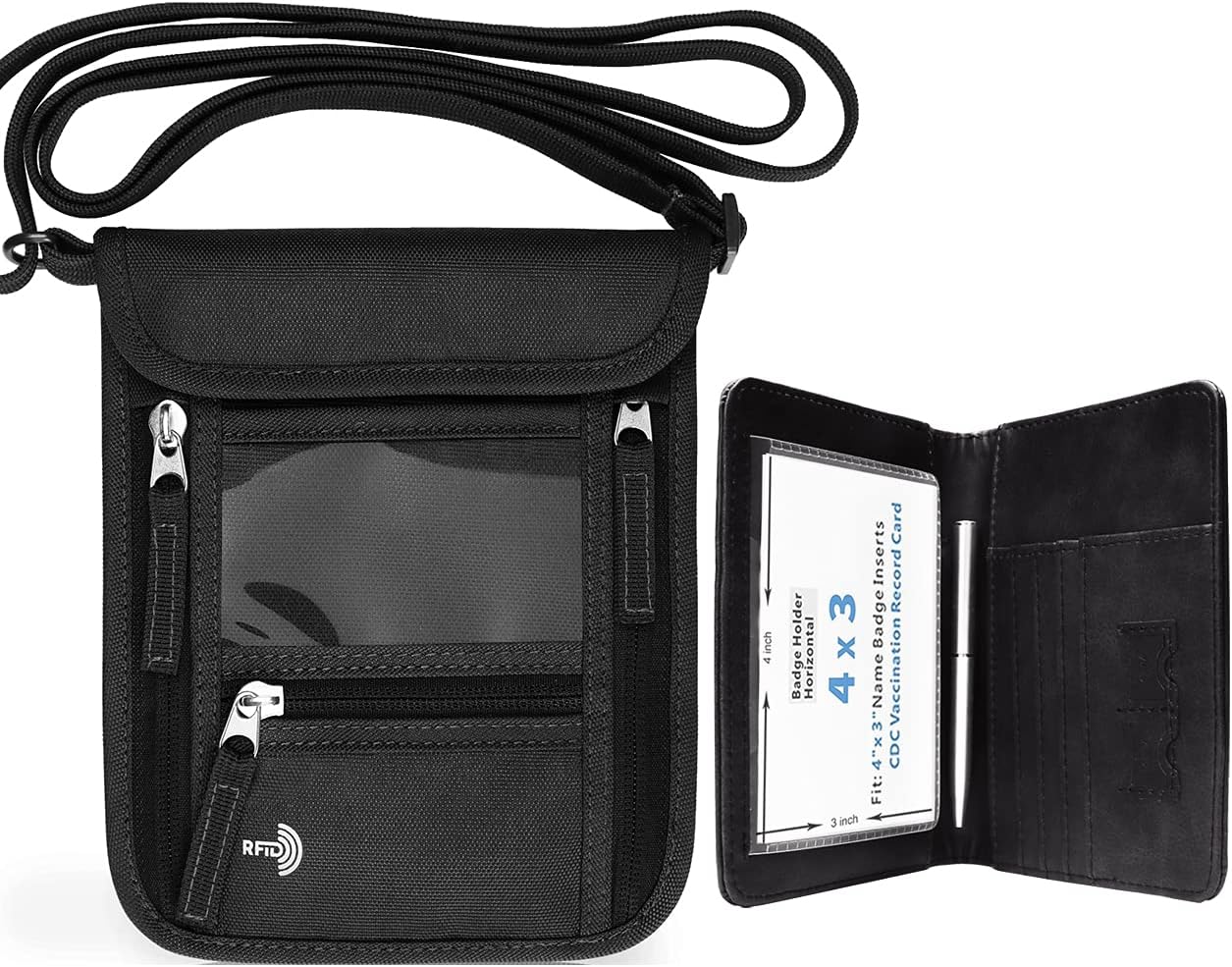 Travel Accessories Bundle Neck Passport Holder & Passport