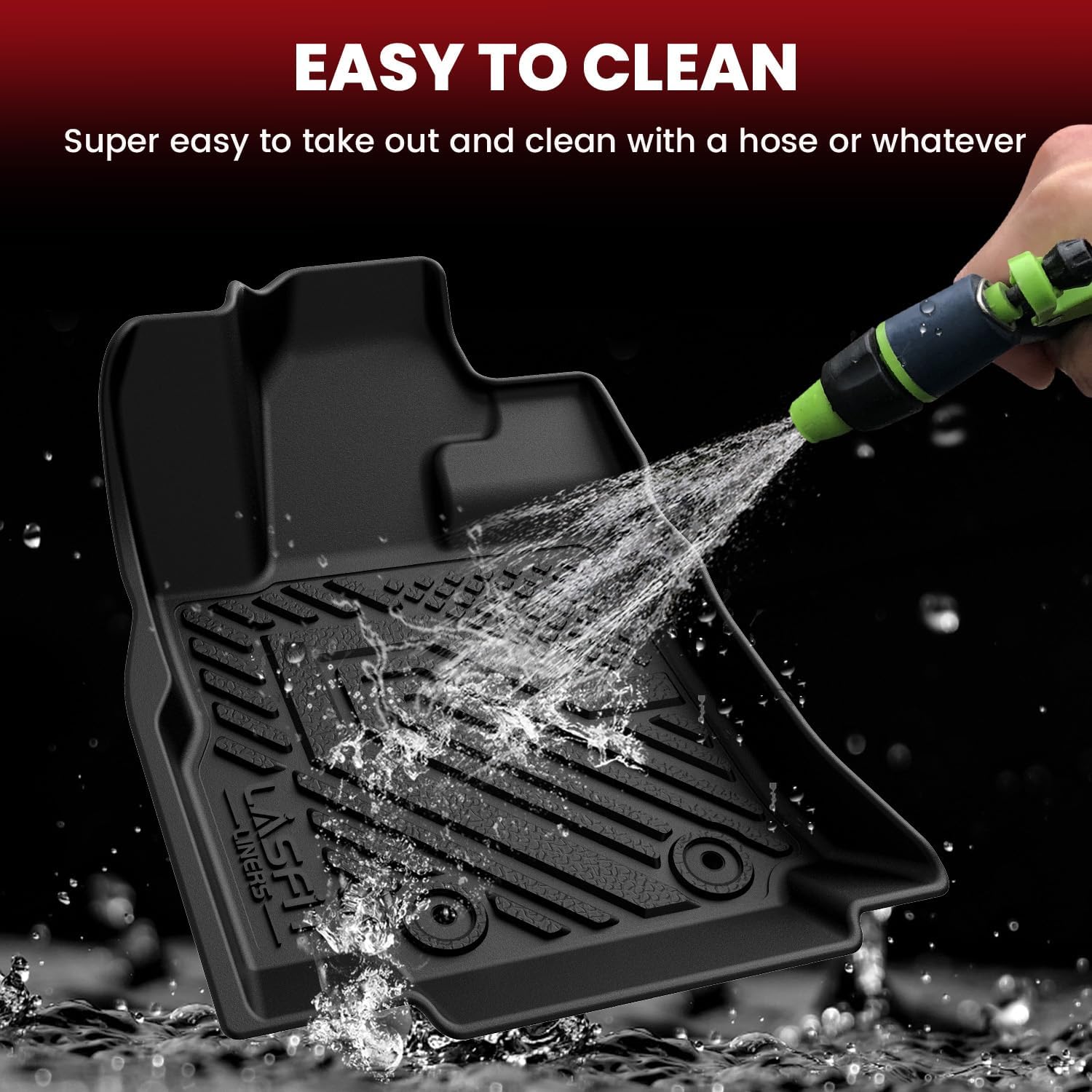 LASFIT Floor Mats & Backrest Mats & Cargo Mat for Subaru Ascent 2019-2026 7/8 Passenger, All Weather TPE Custom Fit Floor Liners for Subaru Ascent Full Set Accessories Car Mats,Black - Image 8