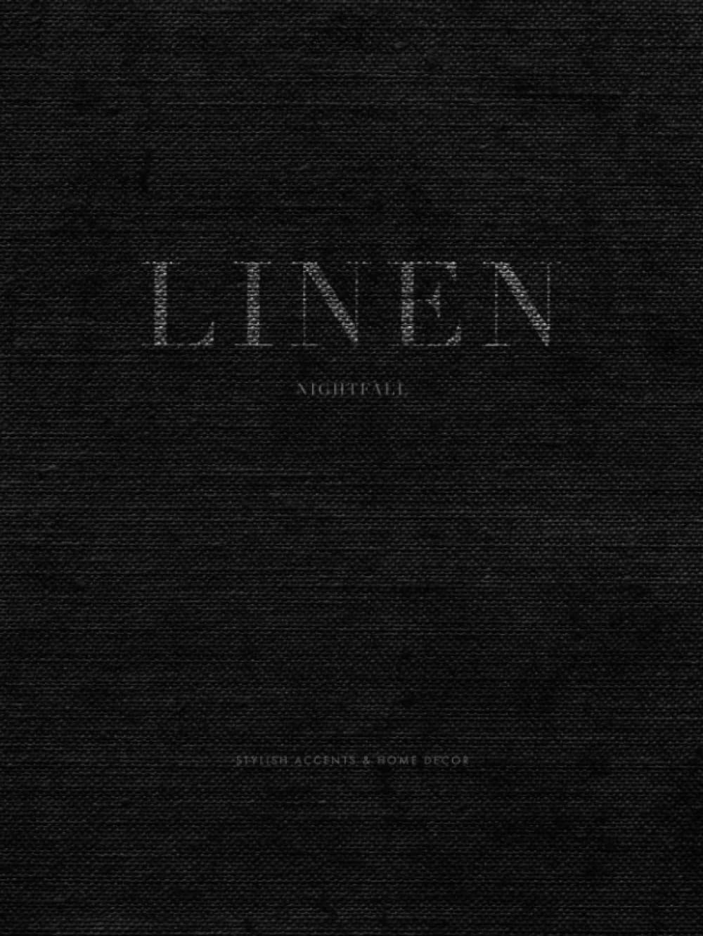 Nightfall - The Black Hard Cover Coffee Table Book, for Decor & Display | Linen Style Home Accent with Realistic Fabric Effect: Ideal for Decorative ... | Minimal Internal Layout (Fabric Accents)