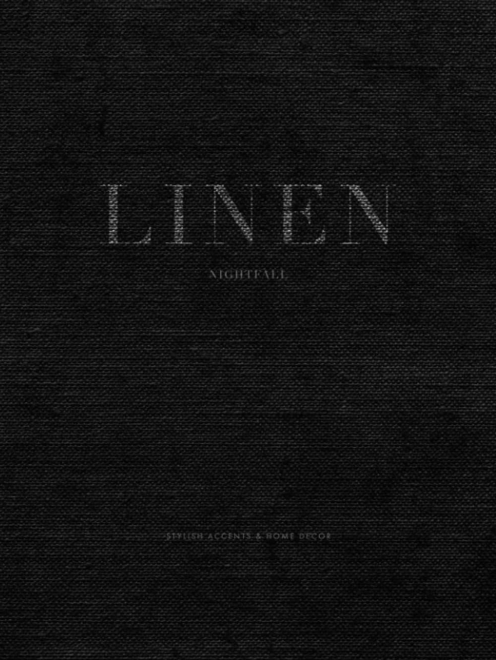 Nightfall - The Black Hard Cover Coffee Table Book, for Decor & Display | Linen Style Home Accent with Realistic Fabric Effect: Ideal for Decorative ... | Minimal Internal Layout (Fabric Accents)