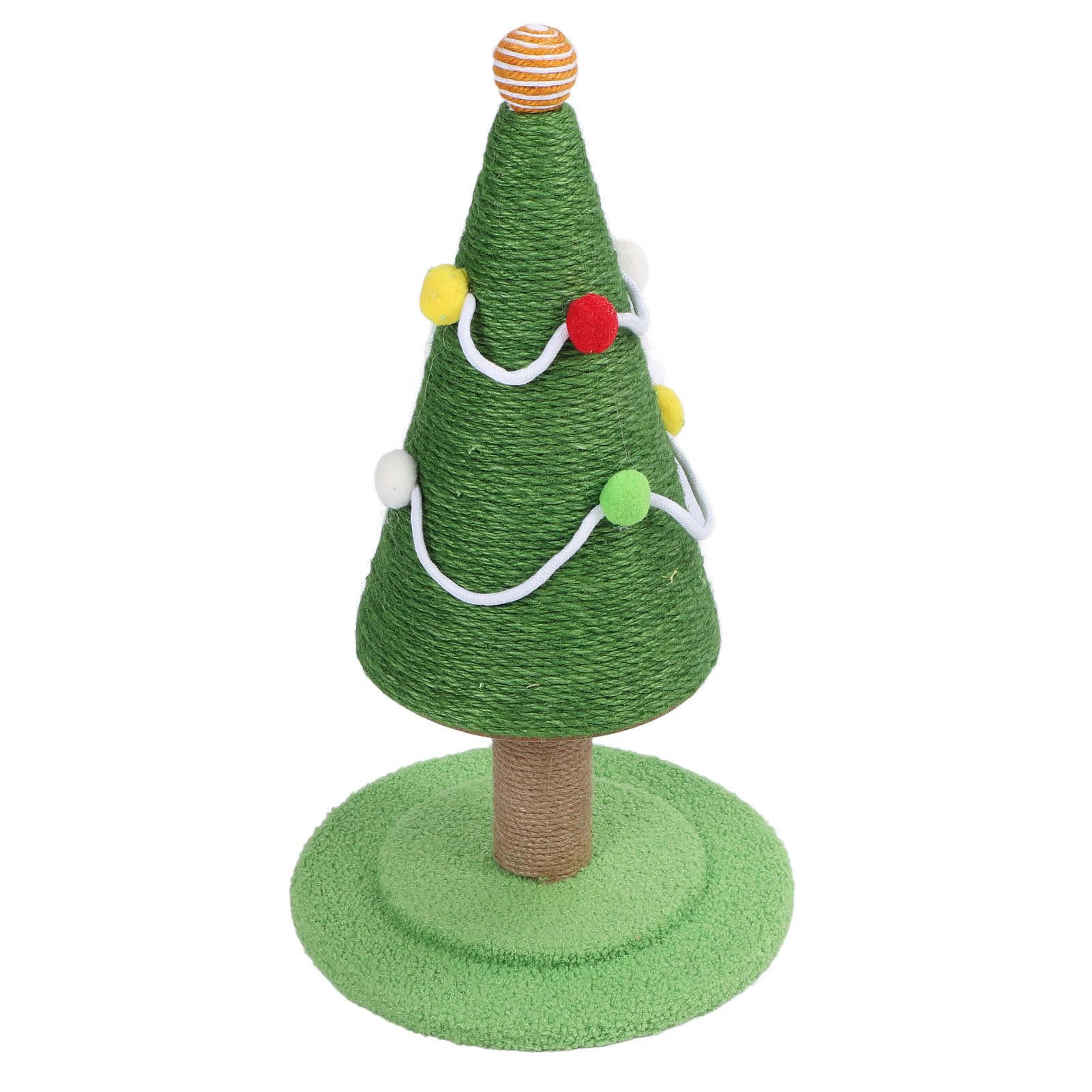Tiragraffi per Gatti Grandi per Stretching per Gatti Adulti, Tiragraffi per per Albero di Natale Corda in Sisal da 81 Cm con Due Palle, Aiuta a Proteggere i Mobili e Supporta il Gioco per