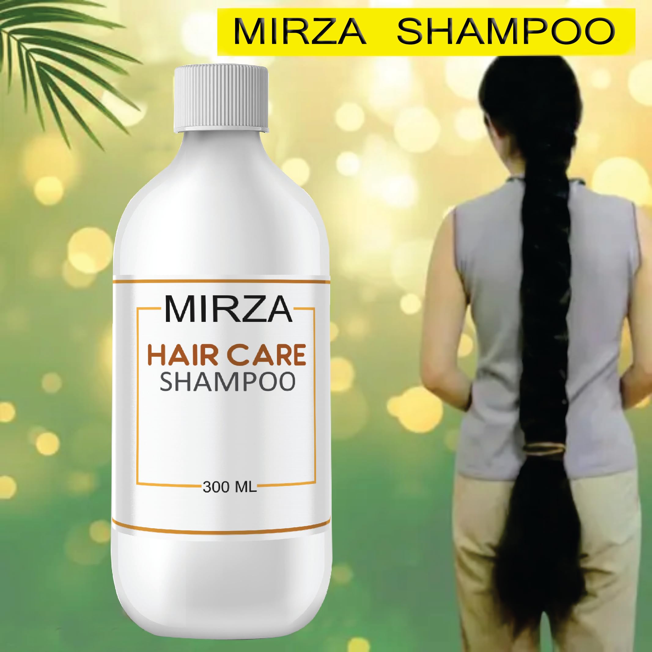 Mirza Hair Care Shampoo, 300 ML, Anti-Hair Fall Formula, Natural