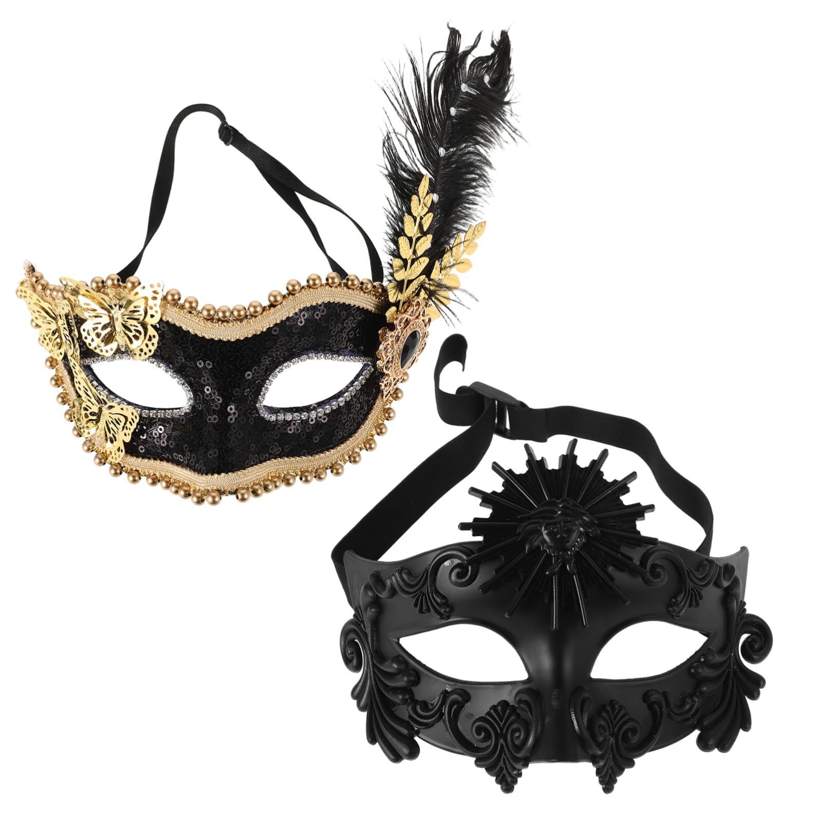 VALICLUD 2piezas Veneciana Vintage Detalles De y Brillantes Para Fiestas De Carnaval Bailes De y Eventos Temáticos Para Mujeres