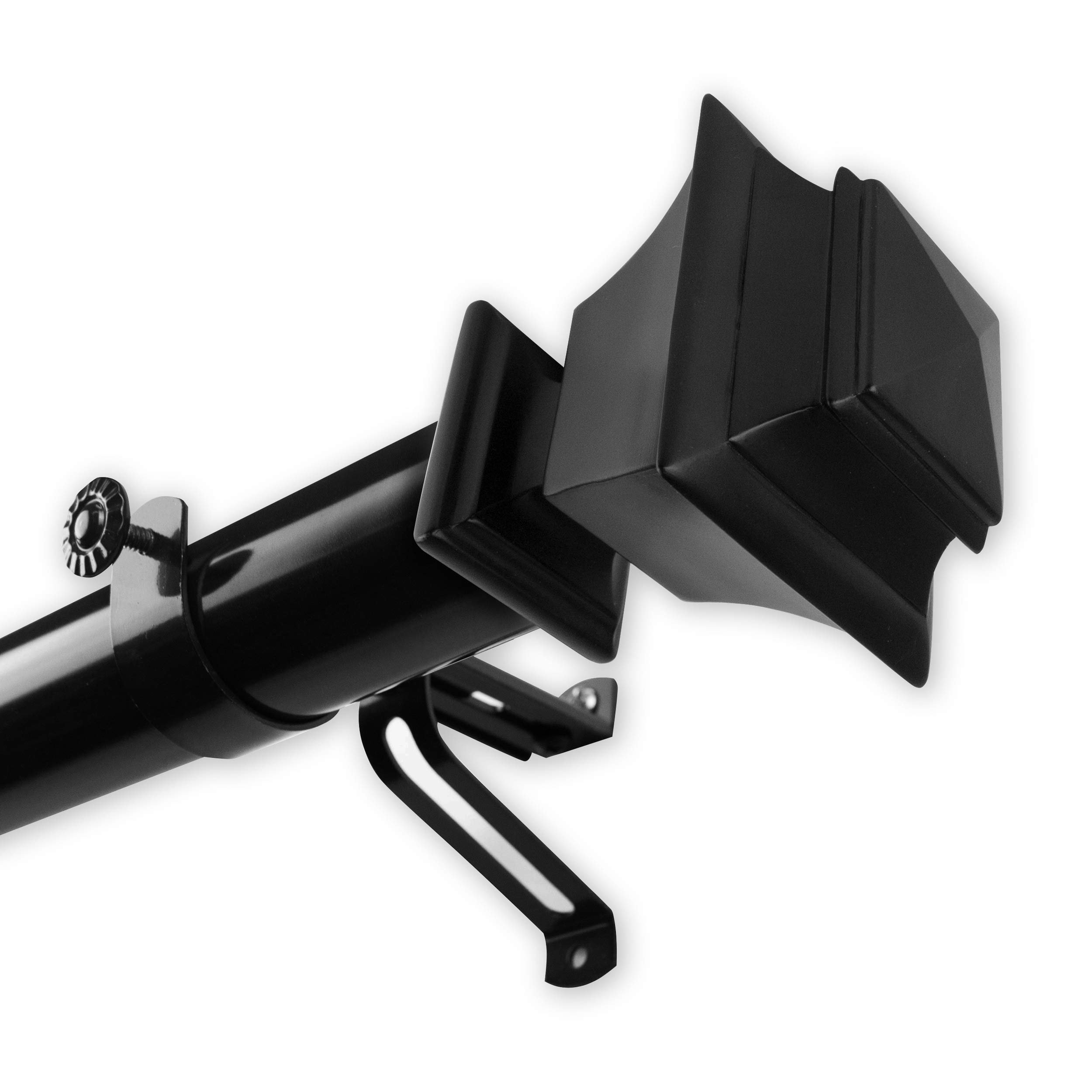 InStyleDesign Schubert 1.5" Custom Cut Length Curtain Rod Black 14ft N/A