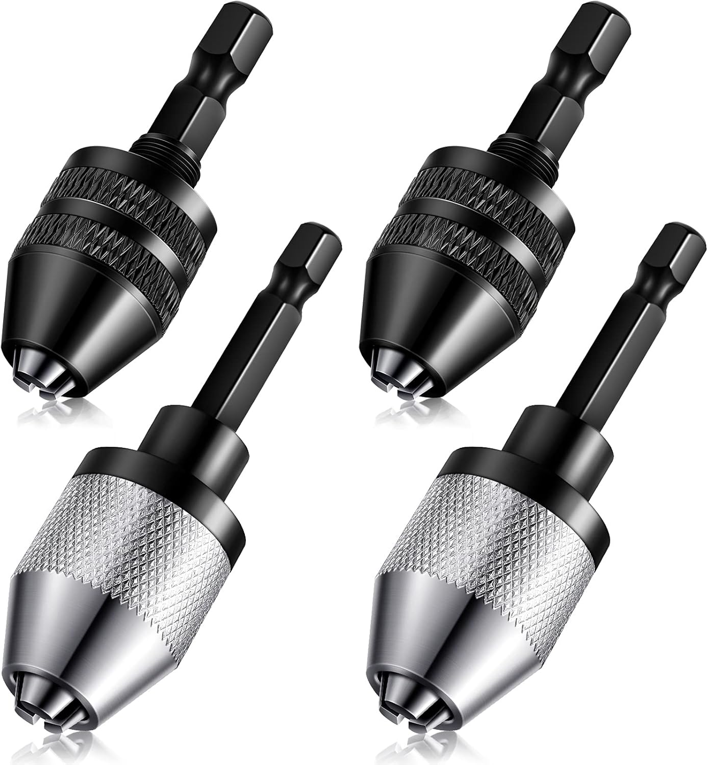Keyless Drill Chuck Bit 1/4 Inch Hex Shank Keyless Drill Chuck Fast