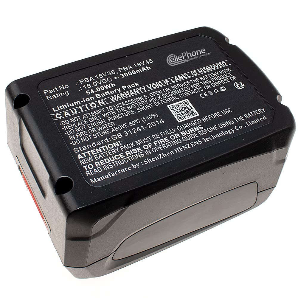 Batterie Li-ION Compatible avec Gardena PBA 18V36 - PBA 18V45 - PBA 18V72 - PBA 18V20-14902-20-3000mAh / 18V