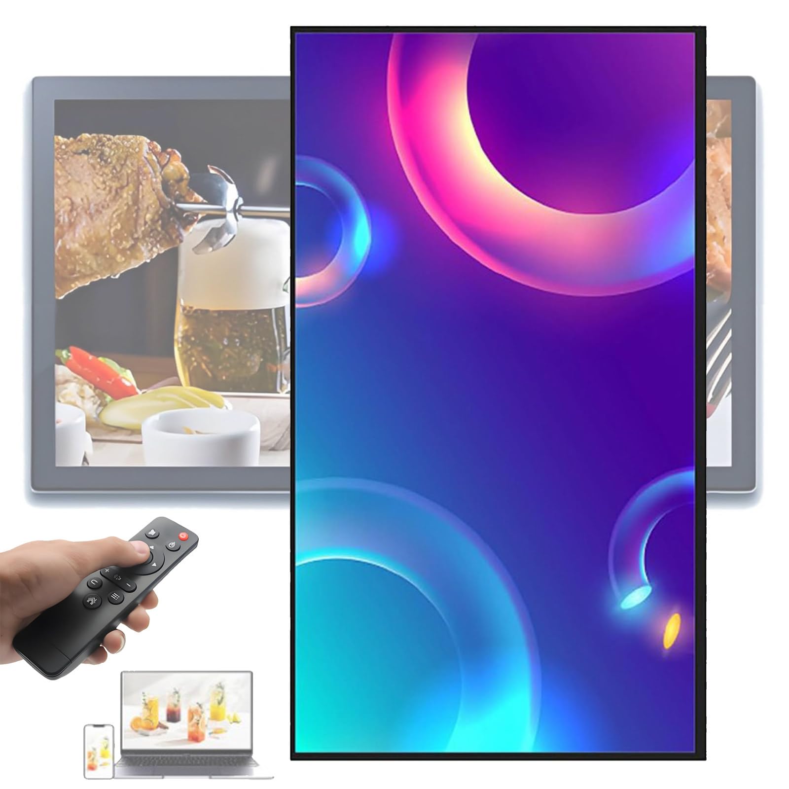 Wyświetlacz Digital Signage, wewnętrzny kiosk cyfrowy, odtwarzacz multimedialny, ekran reklamowy komercyjny - montowany na ścianie, duży ekran inteligentnego wyświetlacza 43inch