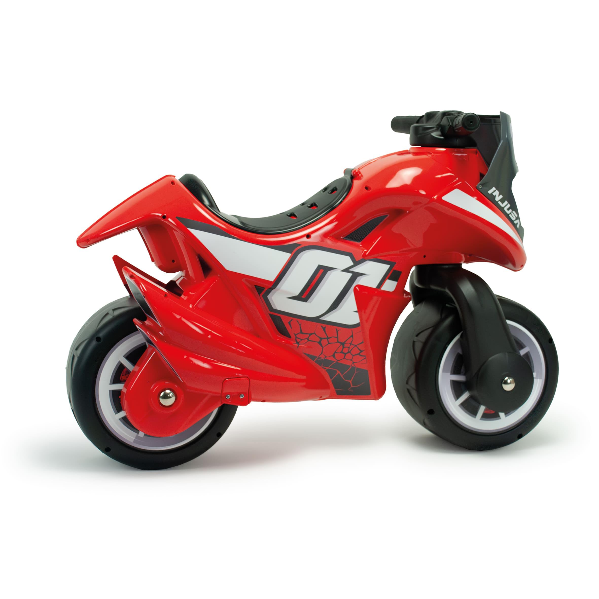 Moto Correpasillos para Niños de 2 a 4 Años Spline Roja - Diseño Ergonómico y Estable - Ruedas Anchas - Tamaño Grande - INJUSA