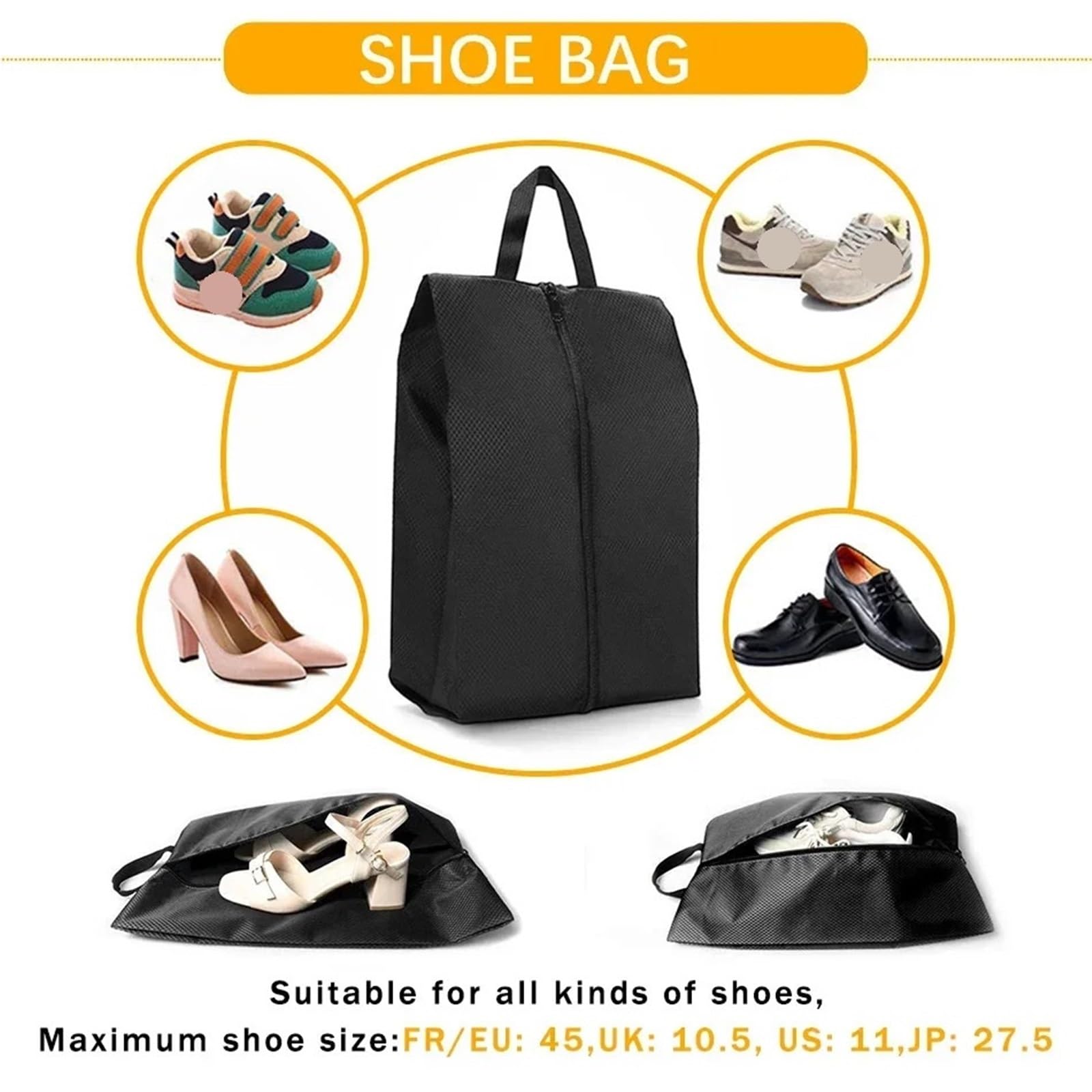Borsa Da Viaggio A Doppio Strato, Cubi Di Compressione For Accessori, Organizer For Bagagli, Pieghevole Portatile, For Scarpe Organizer per valigie(Total 4PCS Sky Blue)