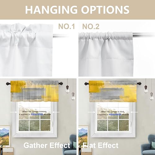 Miniatura 241 de Cenefas de cocina modernas con patrón de cobre marrón dorado para ventanas, cenefas opacas abstractas de marcas de arañazos y cortinas opacas