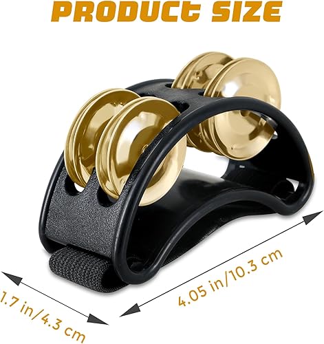 Miniatura 2 de Pandereta de pie con jingles de acero, negro actualizado