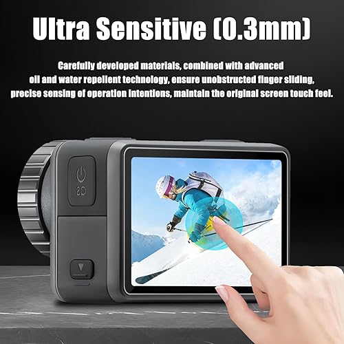 Miniatura 4 de TQLGY Protector de pantalla de vidrio templado para DJI OSMO Action 6 Accesorios con protector de lente de cámara, Ultra HD, antiarañazos,