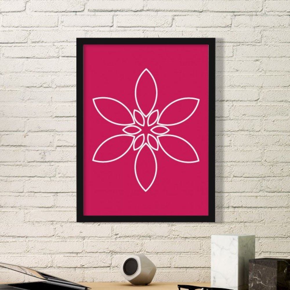 Cadre photo bois noir Fleur Pétale pour réchauffer l'ambiance de votre salon contemporain