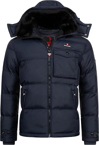 H henhorn Colanca Men's Winter Jacket Quilted Quilted Jacket Lined