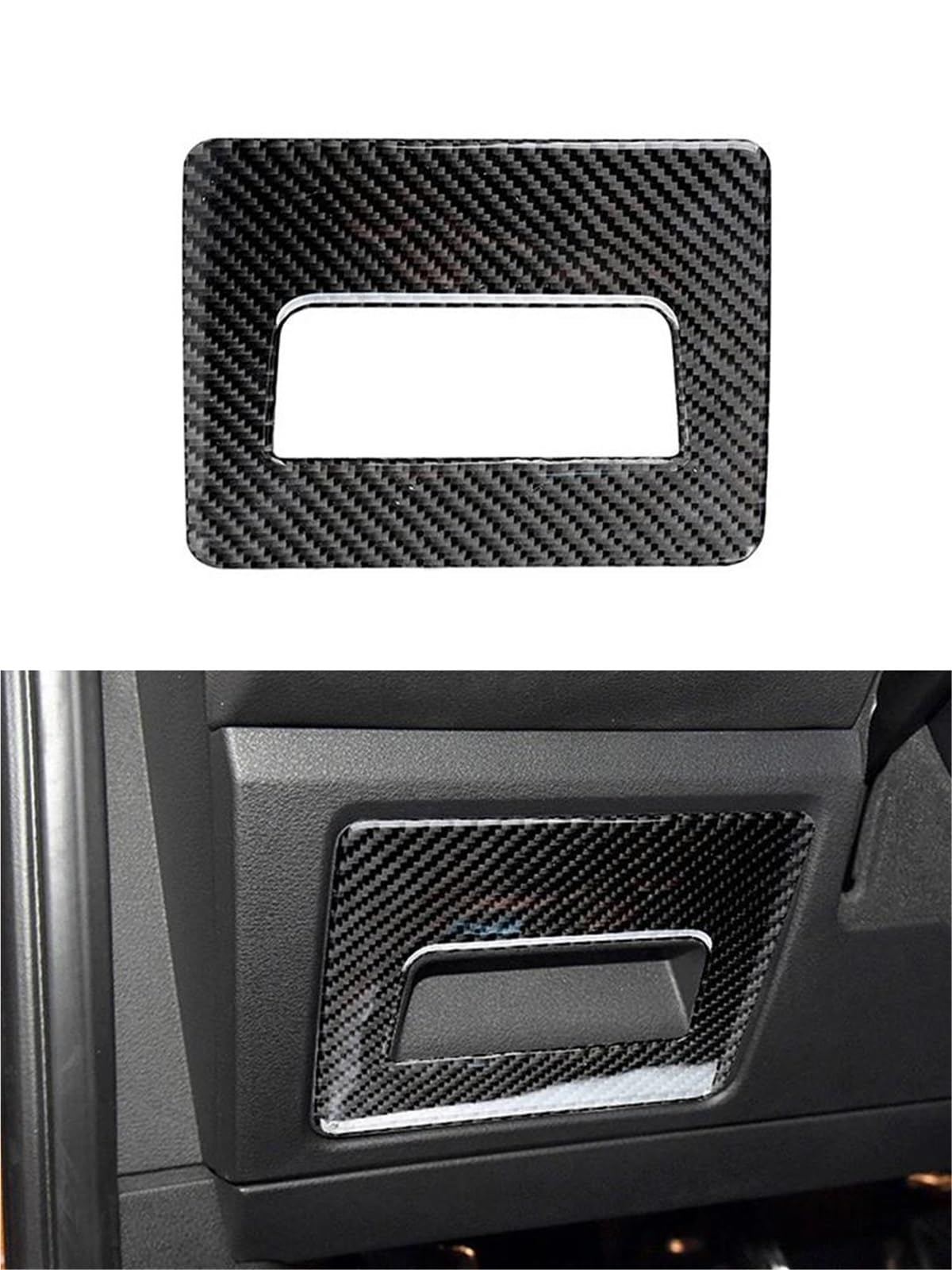 Car Interior Decorative Driver Side Storage Panel Stickers for X1 F48 2016 2017 2018 KISSGPIPOL(Black)