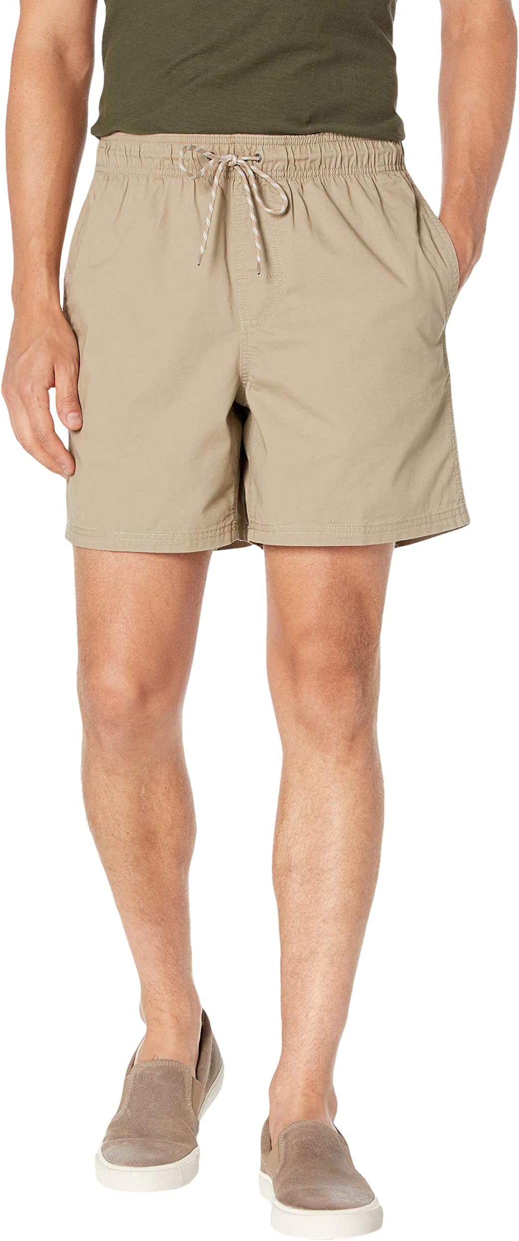 Men's 6" Inseam Drawstring Pull-On Twill Shorts
