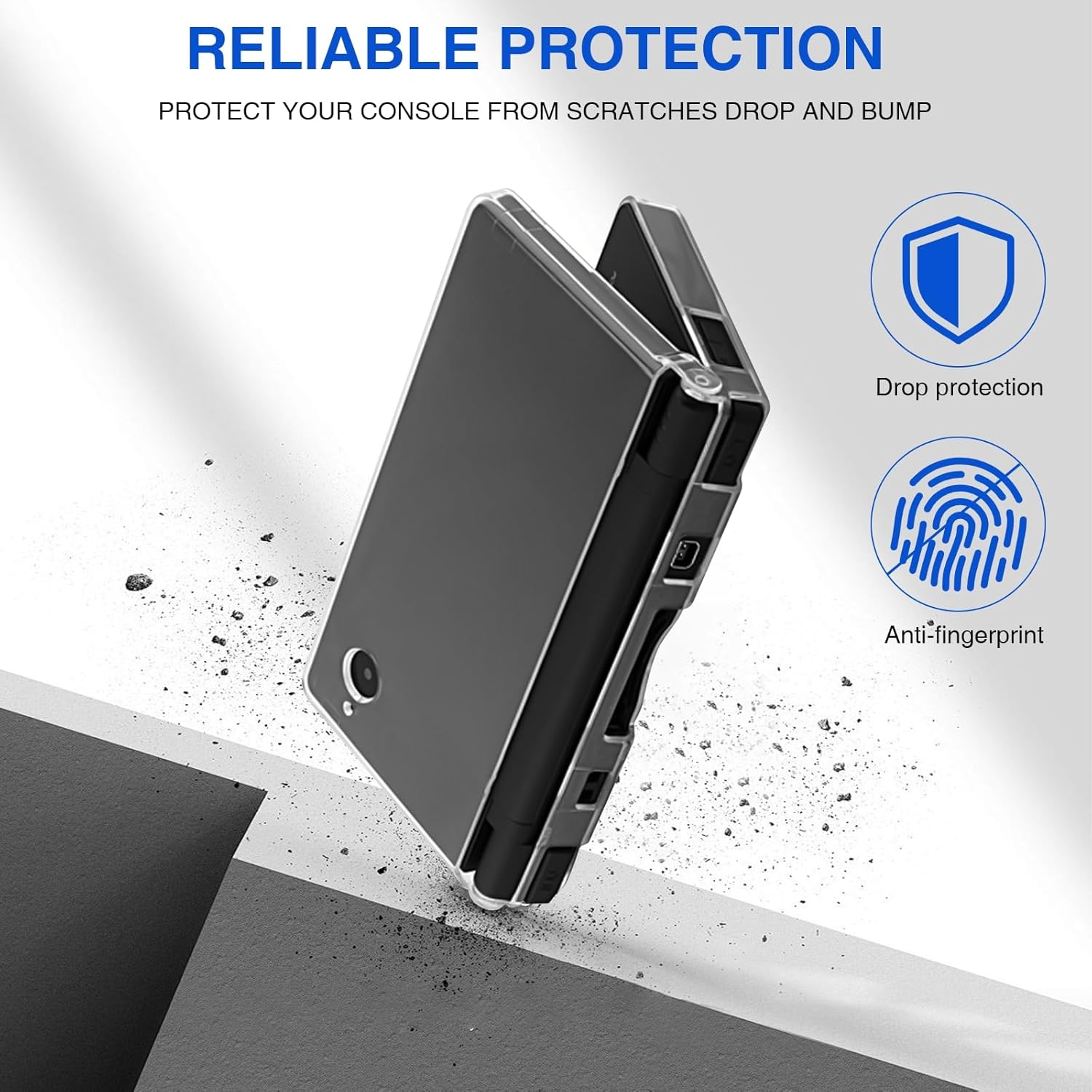 NDSi Clear Crystal Protective Hard Case Compatible with Nintendo DSi NDSi Transparent Hard Shell Case Cover for DSi NDSi Clear Housing Case - Image 3