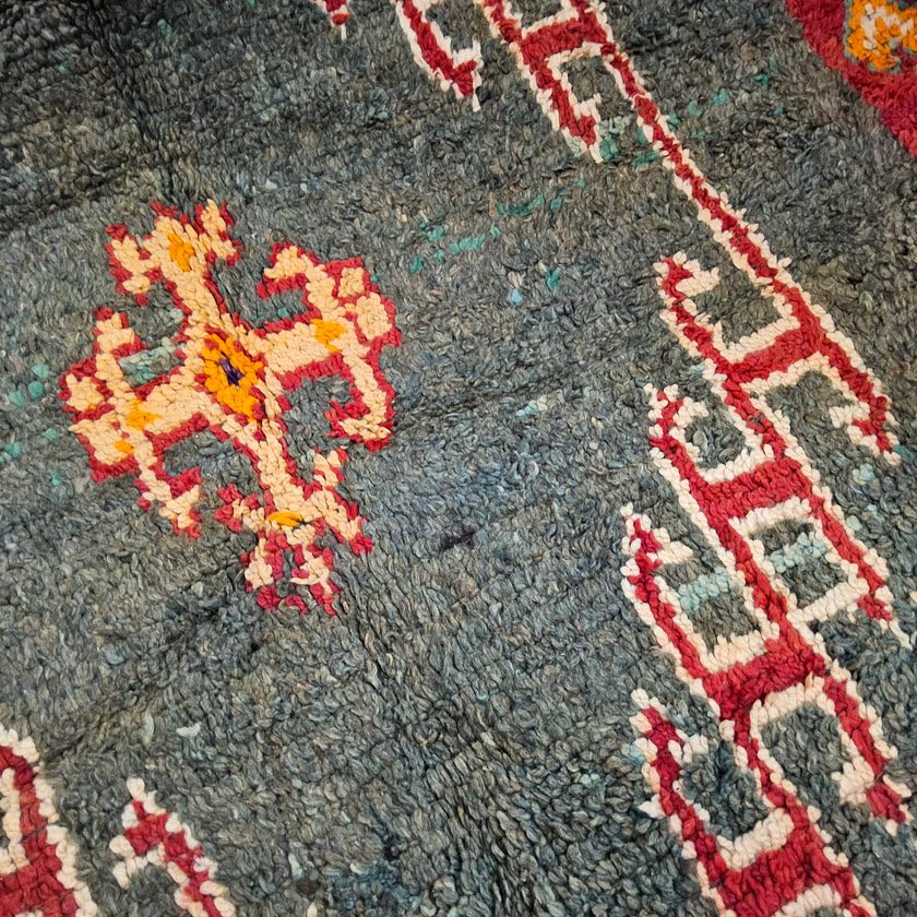 Générique Tifinagh Shop - Tapis Berbère Boujaad Authentique du Maroc - Fait Main en Laine – 280 x 167 cm – Tapis Marocain Artisanal