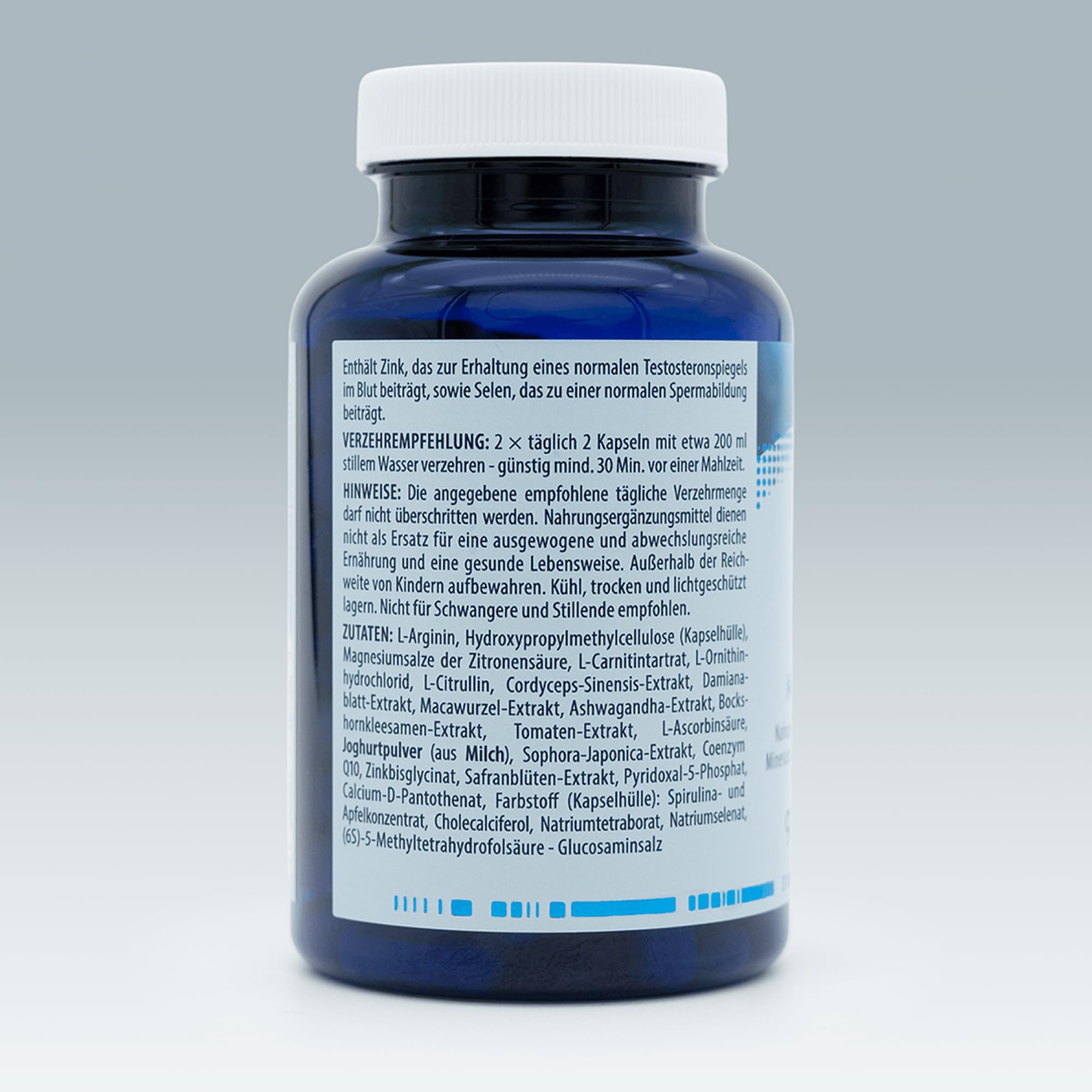 MITOcare Male Vitality Formula - Ganzheitlicher Männer-Komplex mit Zink, Selen, Magnesium, Arginin, Citrullin, Maca & Coenzym Q10 – Testosteron, Energie – 120 Kapseln