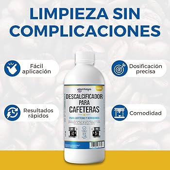 Plantawa Líquido descalcificador 500ml. Compatible con todas las máquinas de café. Mantén tu Máquina de Café en Óptimas Condiciones, Elimina la cal incrustada en cafeteras.4