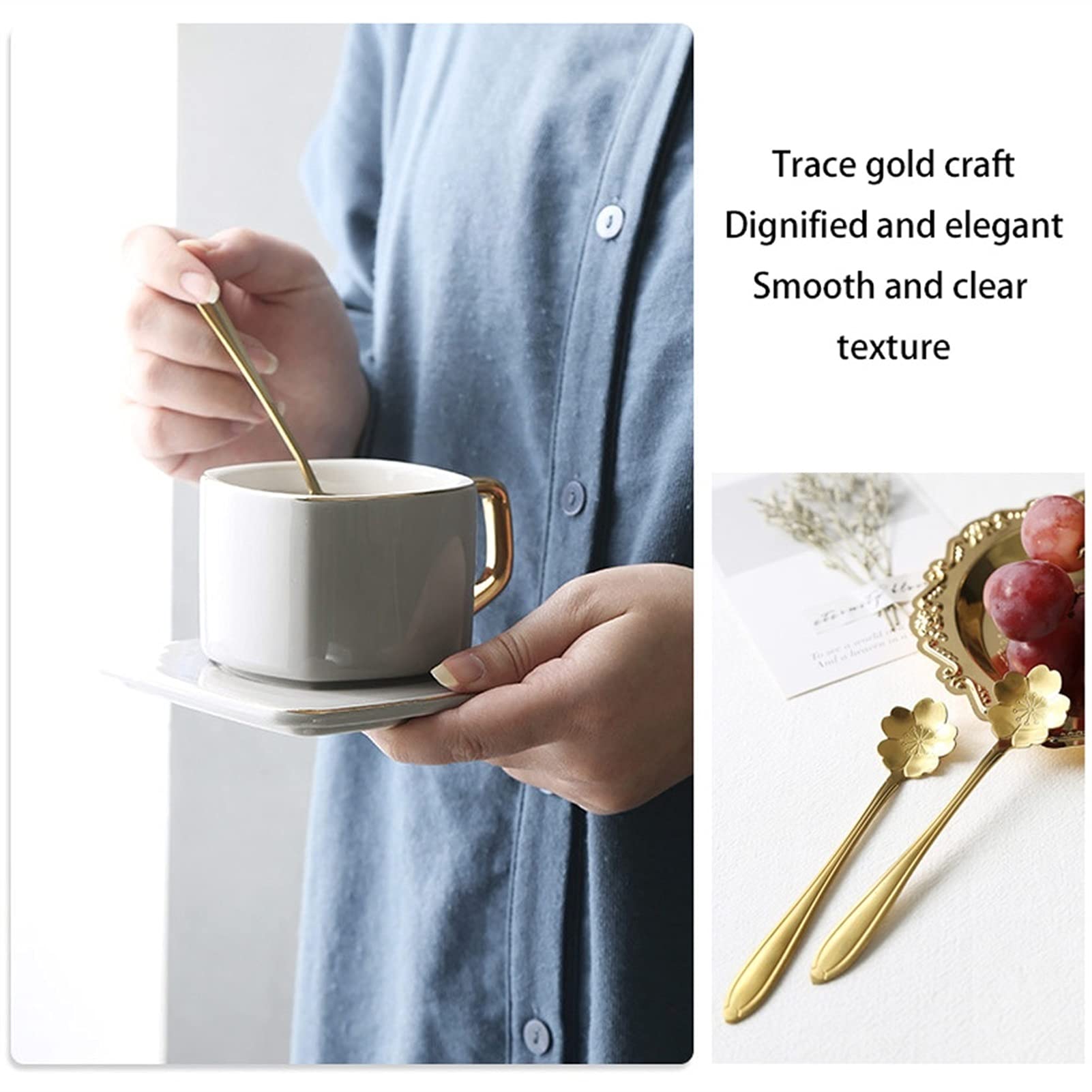 Ceramiczny Zestaw Filiżanek I Spodków Do Kawy I Herbaty Porcelana Nowoczesne Filiżanki Do Espresso Wysokiej Klasy Kubek Do Kawy Ze Spodkiem Zestaw Bardzo Odpowiednie Napoje Napoje