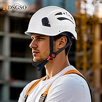 Vista 7 de Casco de seguridad industrial RGS-8C rejillas de ventilación ajustables, suspensión de 6 puntos, transpirables, ligeros, cascos para construcción