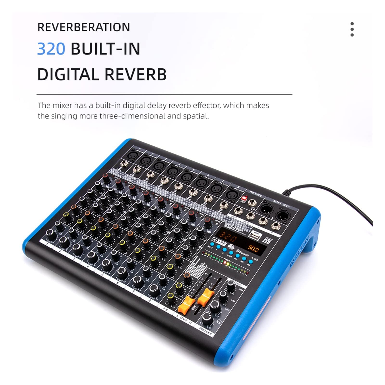 DJ Mixer Profesjonalny 8-kanałowy mikser cyfrowy Karta dźwiękowa Mikrofon Telefon komórkowy Transmisja na żywo Komputer Nagrywanie Sprzęt DJ Mikser Muzyczny