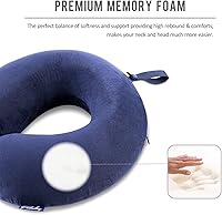 Vista 34 de Fabuday Memory Foam Neck Pillows for Travel - Airplane Pillows for Sleeping with Attachable Snap Strap Soft Washable Cover, Flight Pillow for Pink