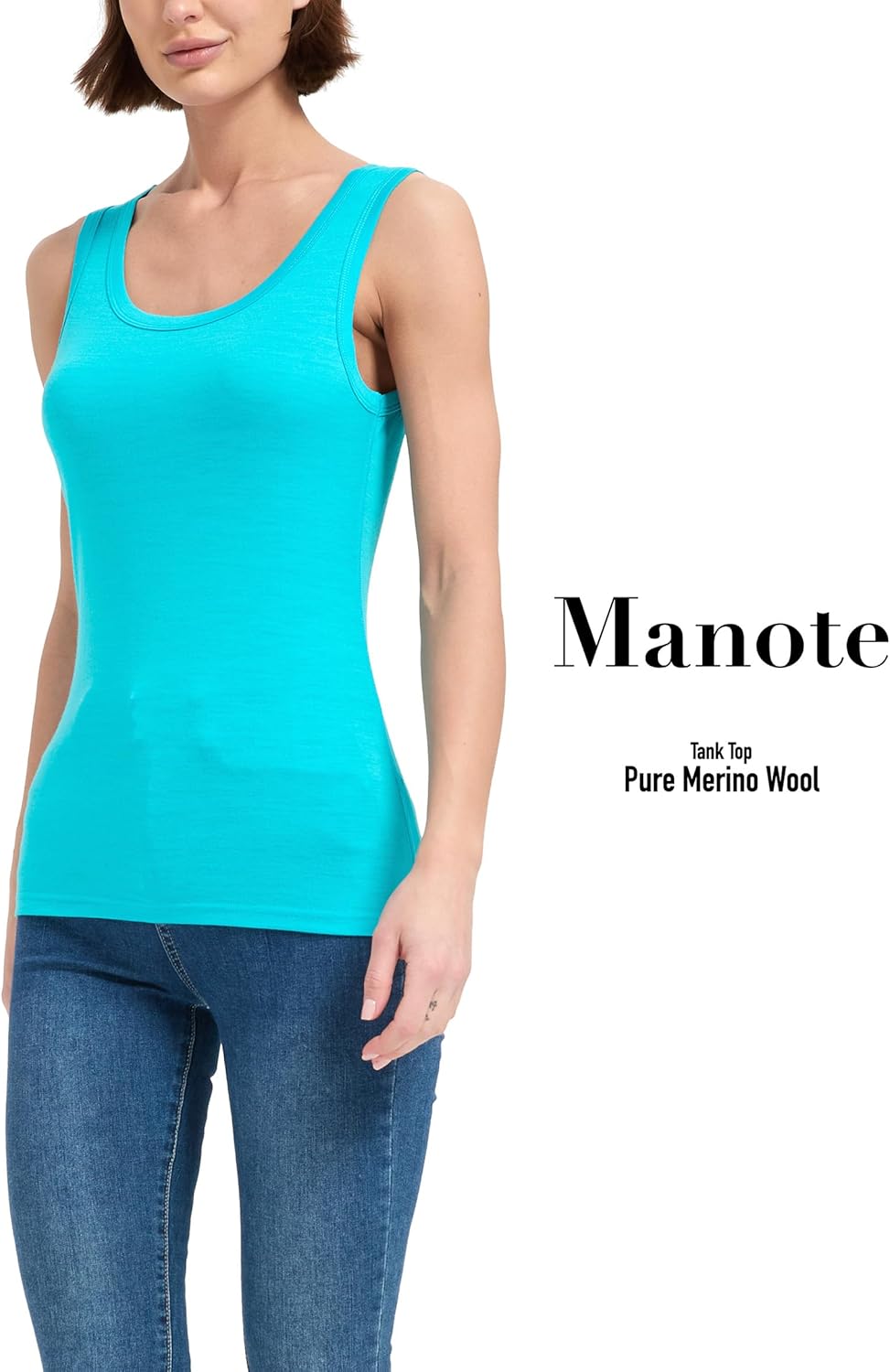 100% Merino Wool Tank Top for Women, Scoop Neck, Active Lightweight Breathable Undershirt, No-Odor Base Layer - Image 4