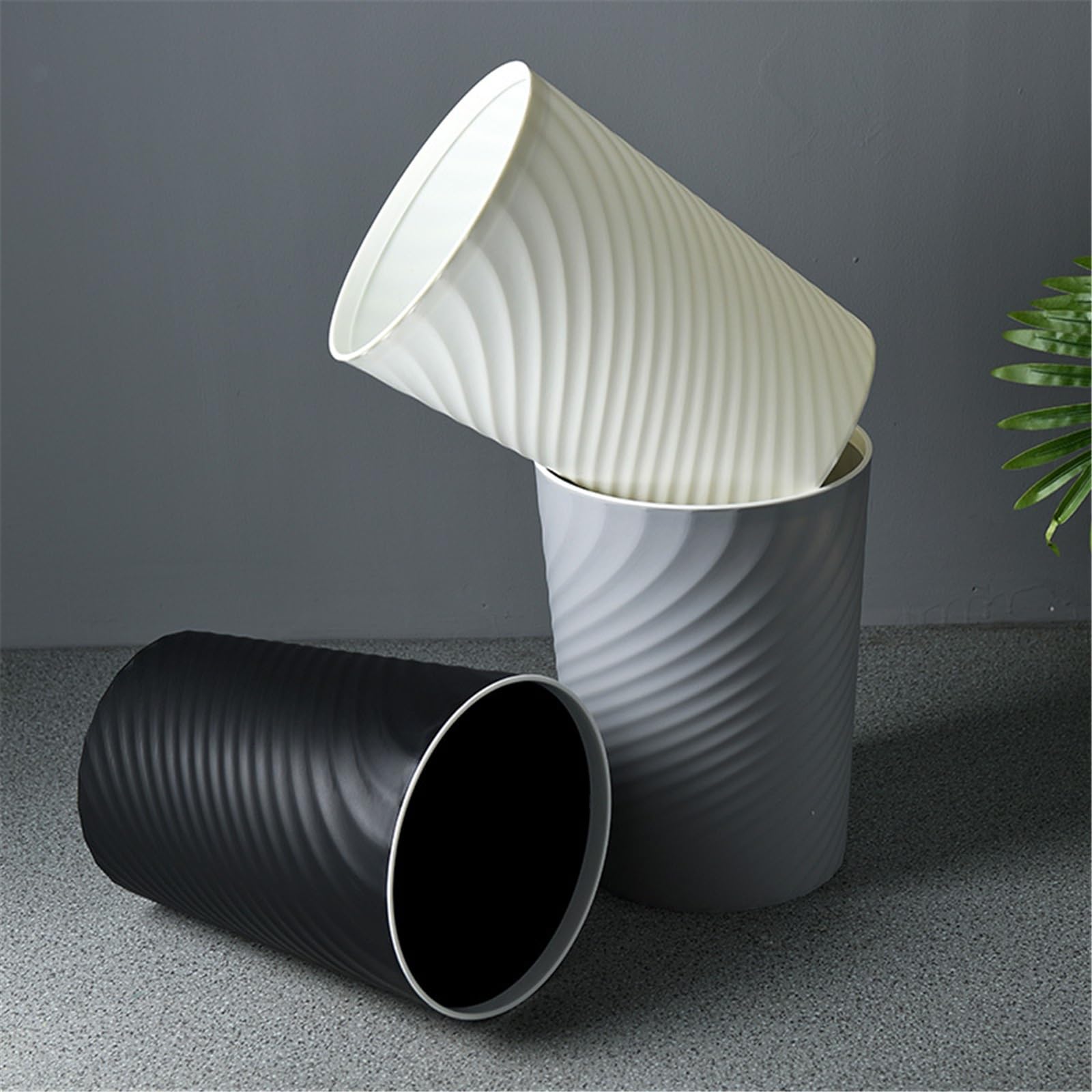 tDZP7yWpc Papelera Papelera Cocina, Baño, Salón, Oficina(Negro,Pequeño)