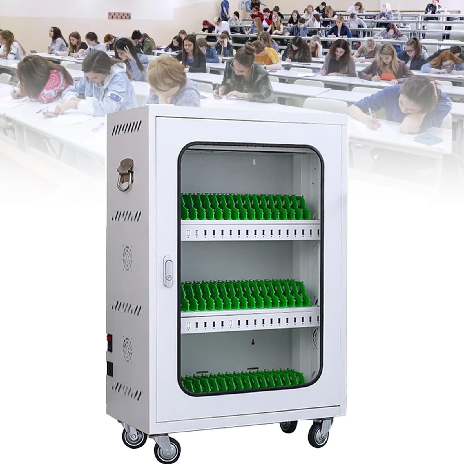 GTHTUHFD Secure Cell Phone Charging Locker Station With Usb Ports And Rechargeable Storage Ideal For Mobile Phone Charging And Storage Management,60Slots-50Slots,50slots