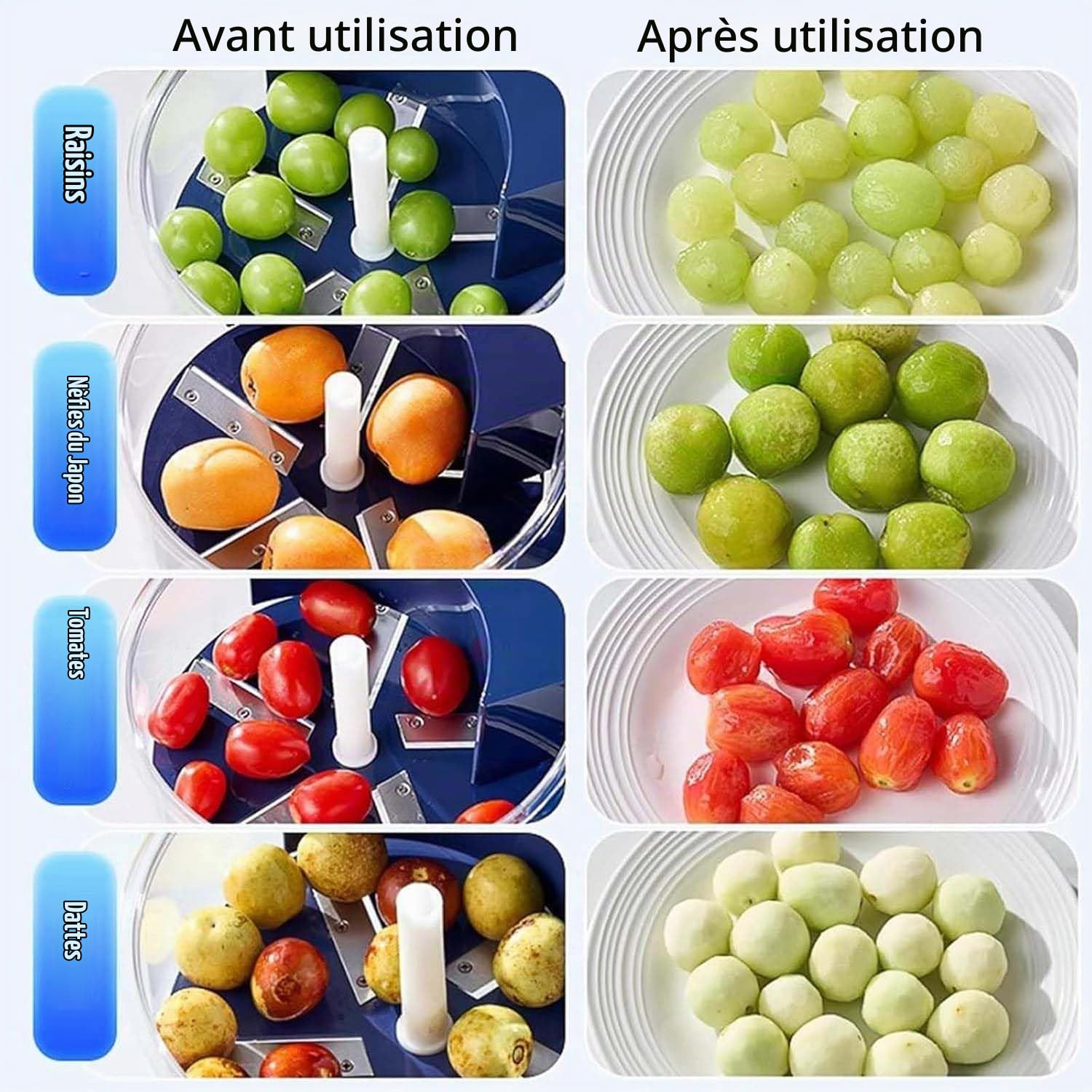 Electric Grape Peeling Machine,Machine À Éplucher Entièrement Automatique,Machine Électrique À Éplucher Les Raisins,Automatique pour Petits Fruits et Tomates Cerises