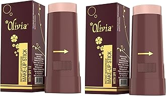Olivia Instant Waterproof Makeup shimmering Stick Concealer (Rachelle Rose, 15g, Shade No.2, SPF 12) - Pack of 2 Shimmery Finish