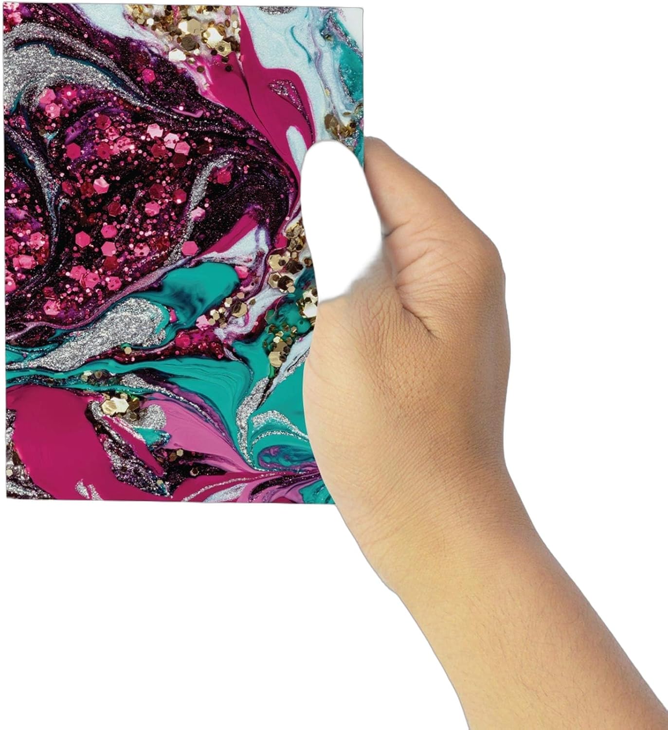 Ritzy Rose All Occasion Greeting Cards - 24 Assorted Blank Cards with White Envelopes - Birthday Thank You Just Because (Pink and Teal Swirl)